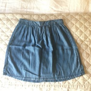 Madewell chambray/denim skirt